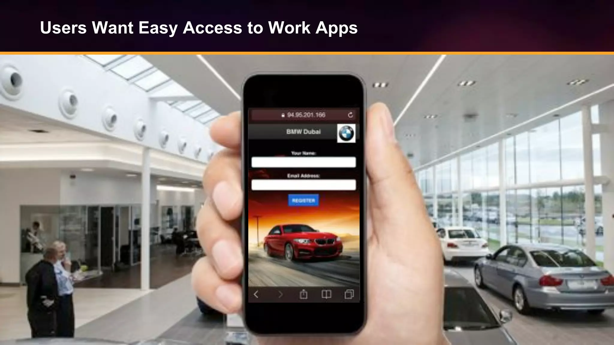 © Copyright 2014. Aruba Networks, Inc. All rights reserved #airheadsconf
Users Want Easy Access to Work Apps
© Copyright 2014. Aruba Networks, Inc. All rights reserved
 