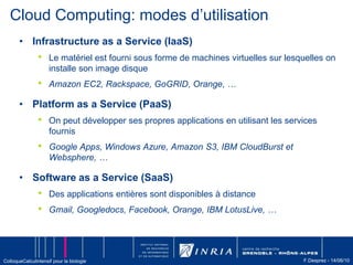 “Wewillprobablysee the spread of computer utilities, which, likepresentelectric and telephone utilities, will service individual homes and offices accrossthe country”Professeur John McCarthy, 1961 !!!