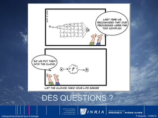 Des domaines applicatifs différents (pour l’instant!)