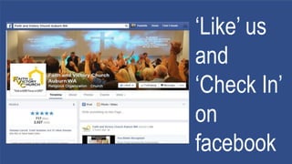 ‘Like’ us
and
‘Check In’
on
facebook
 