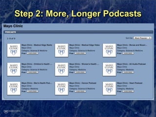 Step 2: More, Longer Podcasts




                           16
 