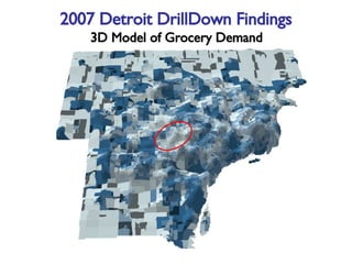 2007 Detroit DrillDown Findings 3D Model of Grocery Demand 