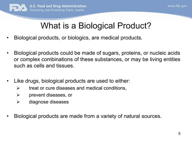 FDA Presentation on Biologics | PDF | Pharmaceutical Industry | Industries