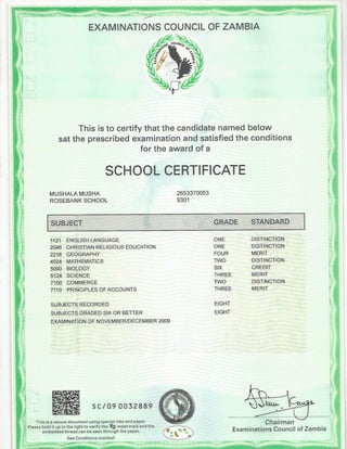 Musha certificate