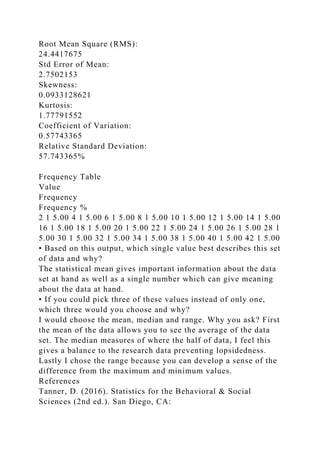 #06198 Topic PSY 325 Statistics for the Behavioral & Social Scien.docx