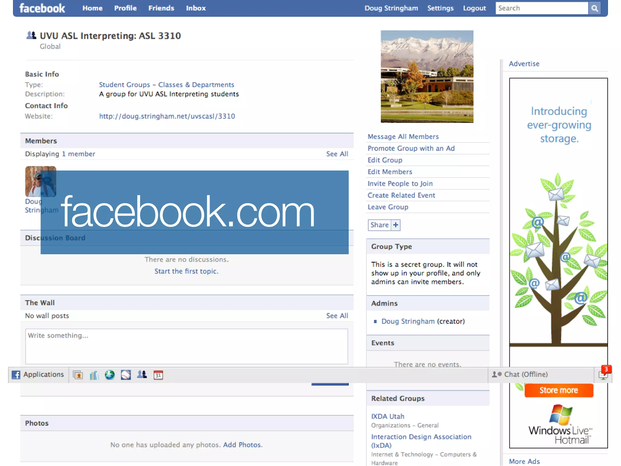 facebook.com



Cognition and Social Media: Blended Learning Strategies in the ASL Classroom   ©2009 Doug Stringham
 