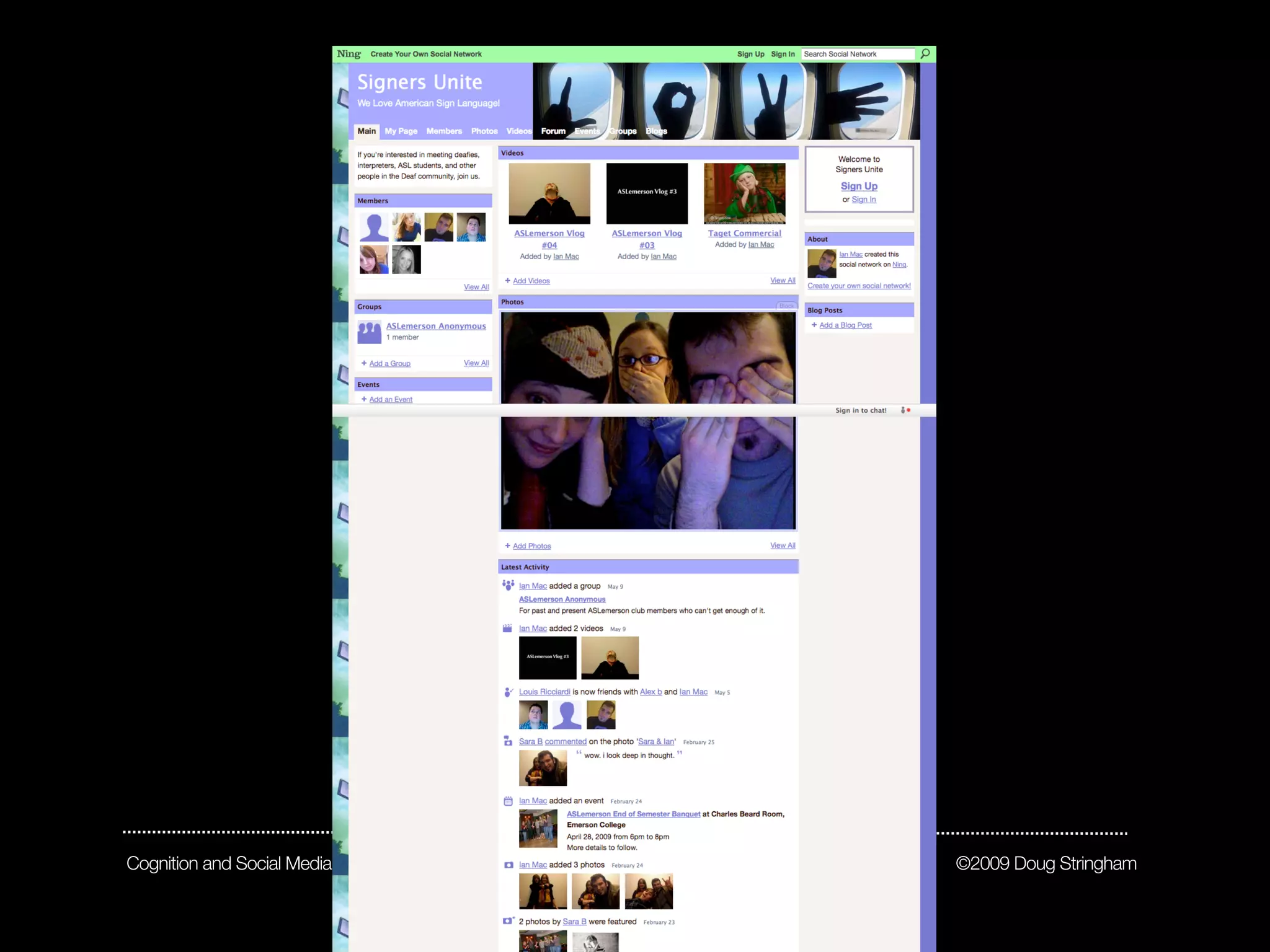 Cognition and Social Media: Blended Learning Strategies in the ASL Classroom   ©2009 Doug Stringham
 