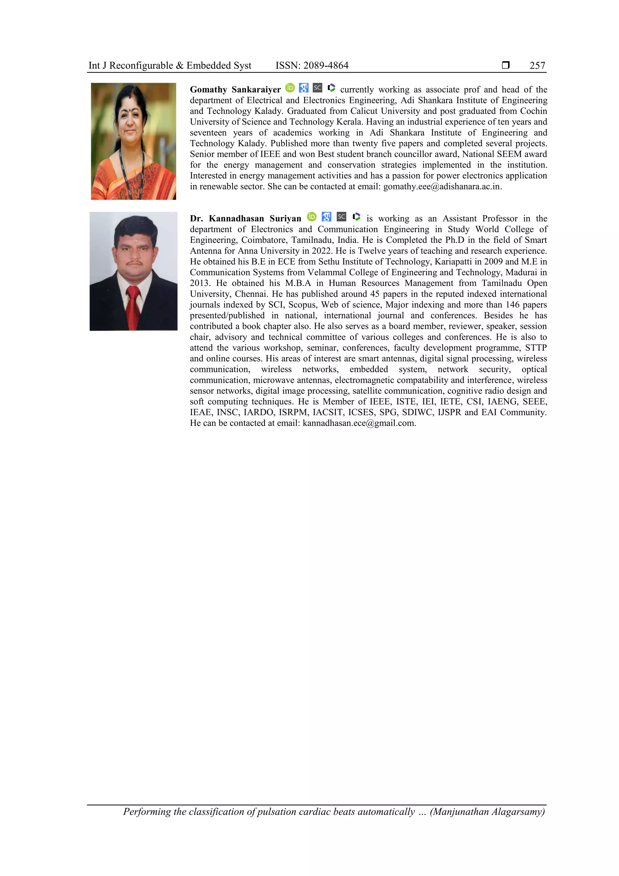 Performing the classification of pulsation cardiac beats automatically ...