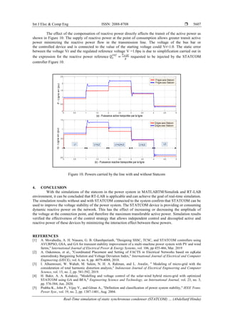 Statcom Static Synchronous Condensor Real-Time simulation of static synchronous condenser for compensation ...