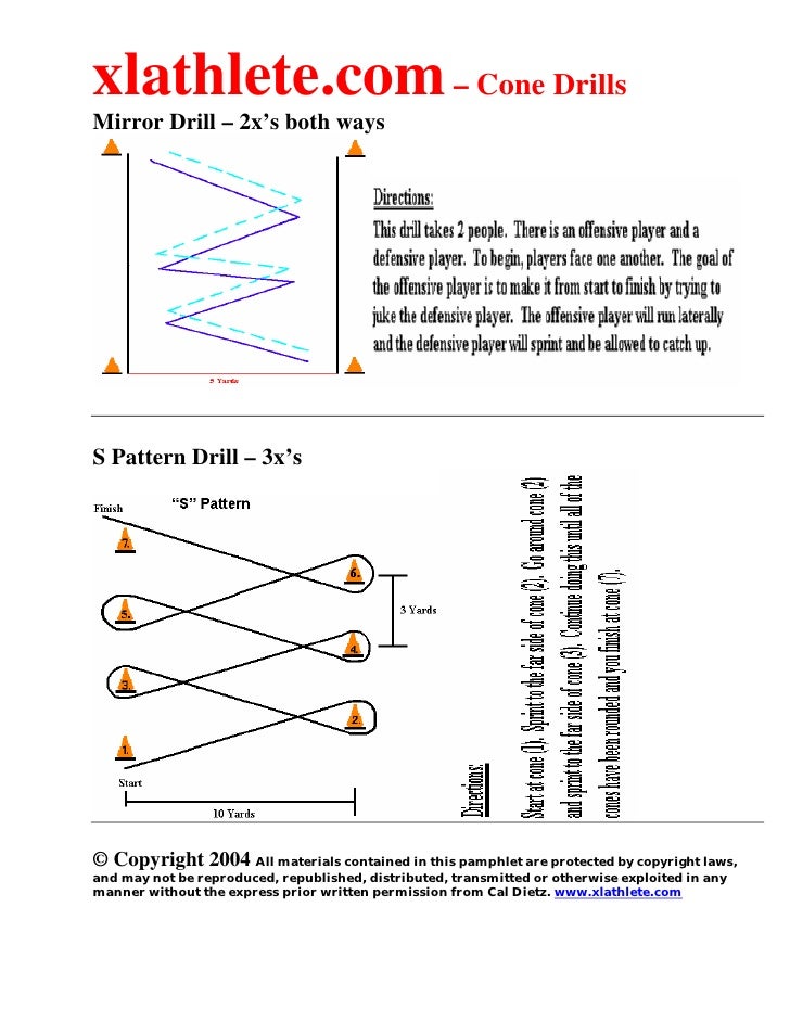 cone drills for speed and agility pdf