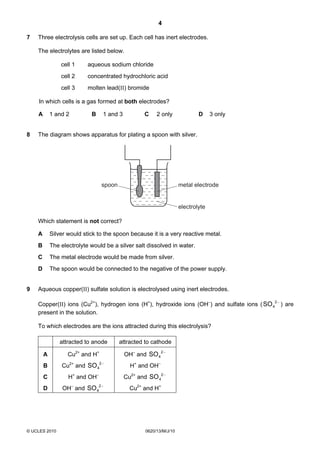 Inert Statement 0620 s10 qp_13 | PDF