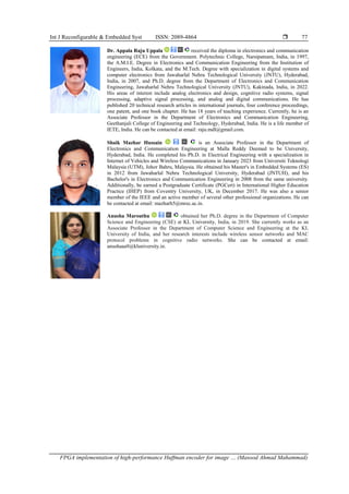 FPGA implementation of high-performance Huffman encoder for image ...