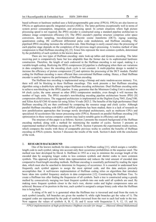 FPGA implementation of high-performance Huffman encoder for image ...