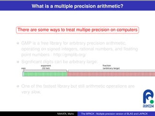 The MPACK : Multiple precision version of BLAS and LAPACK | PDF