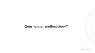 Questions on methodology?
 