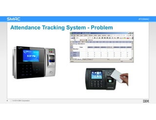 #TOSMAC
Attendance Tracking System - Problem
| © 2014 IBM Corporation8
 