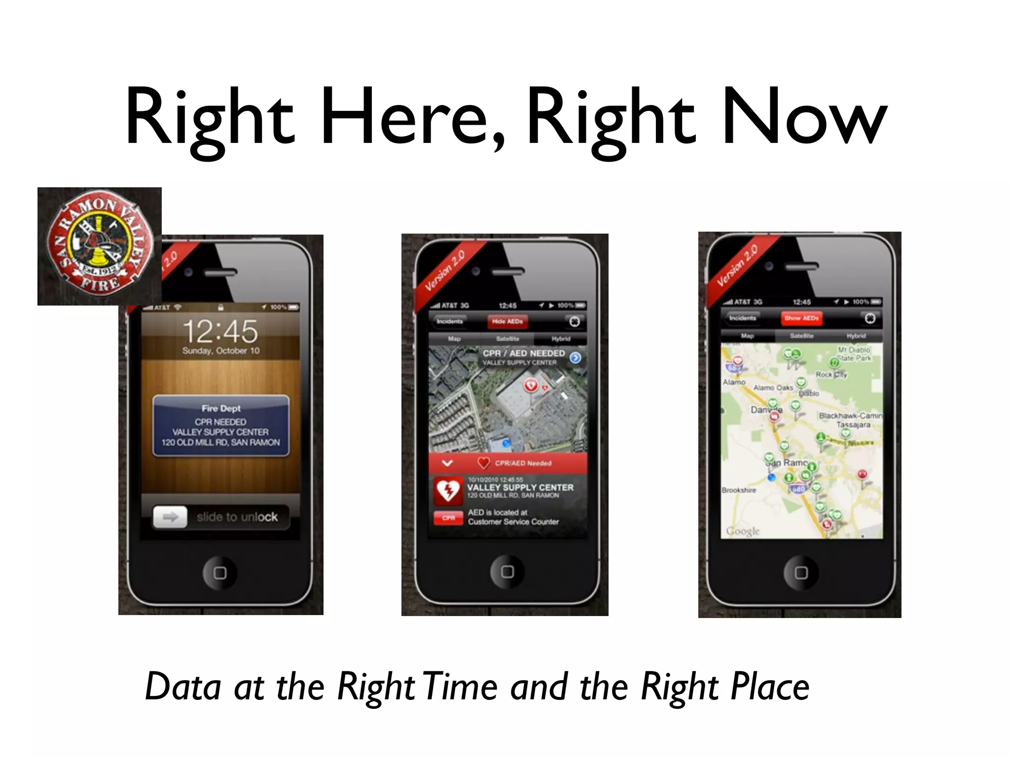Right Here, Right Now




Data at the Right Time and the Right Place
 