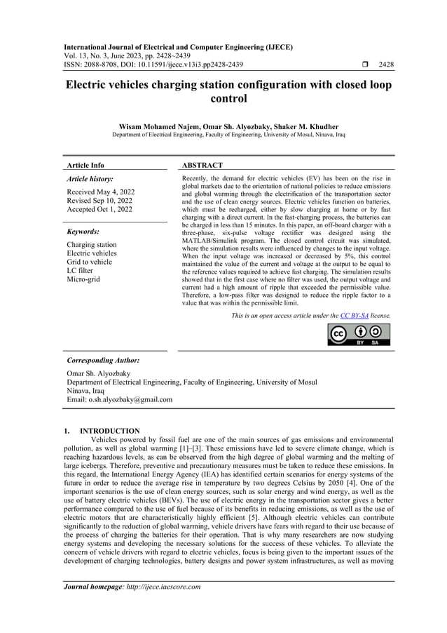 Electric vehicles charging station configuration with closed loop control