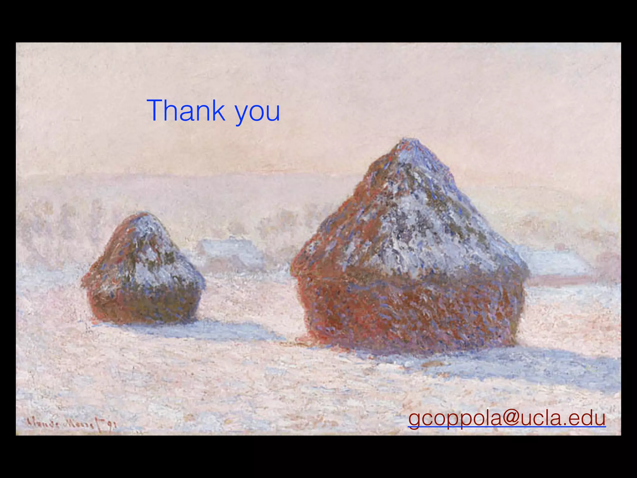 Thank you
gcoppola@ucla.edu
 