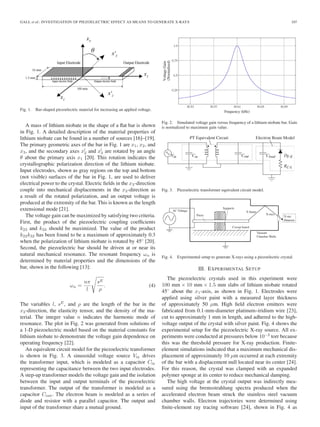 Investigation of the Piezoelectric Effect as a Means to Generate X-Rays ...