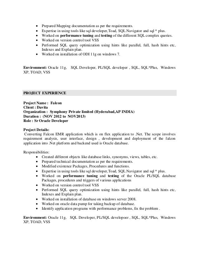 Performance Tuning Resume - Resume Ideas