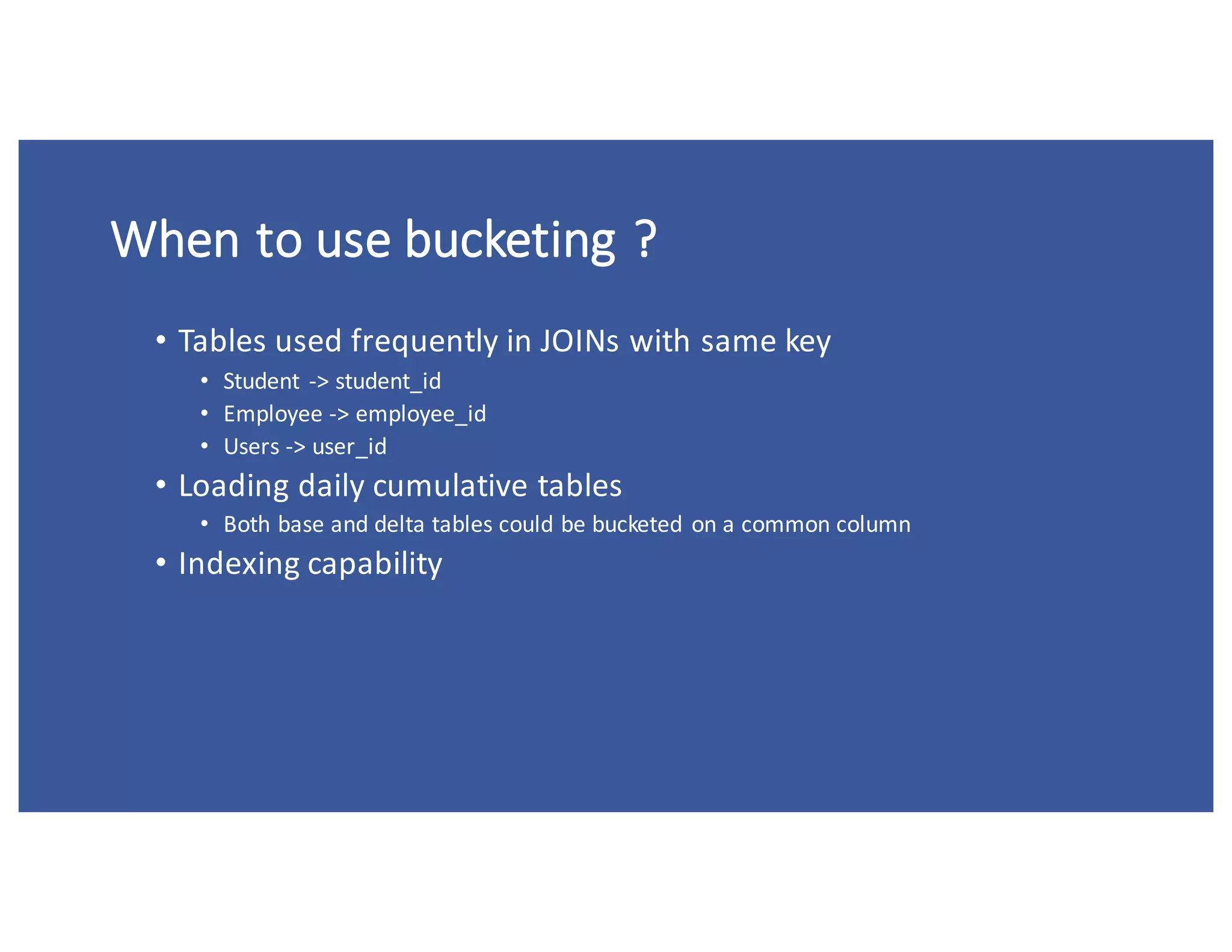 Hive Bucketing in Apache Spark with Tejas Patil PPT