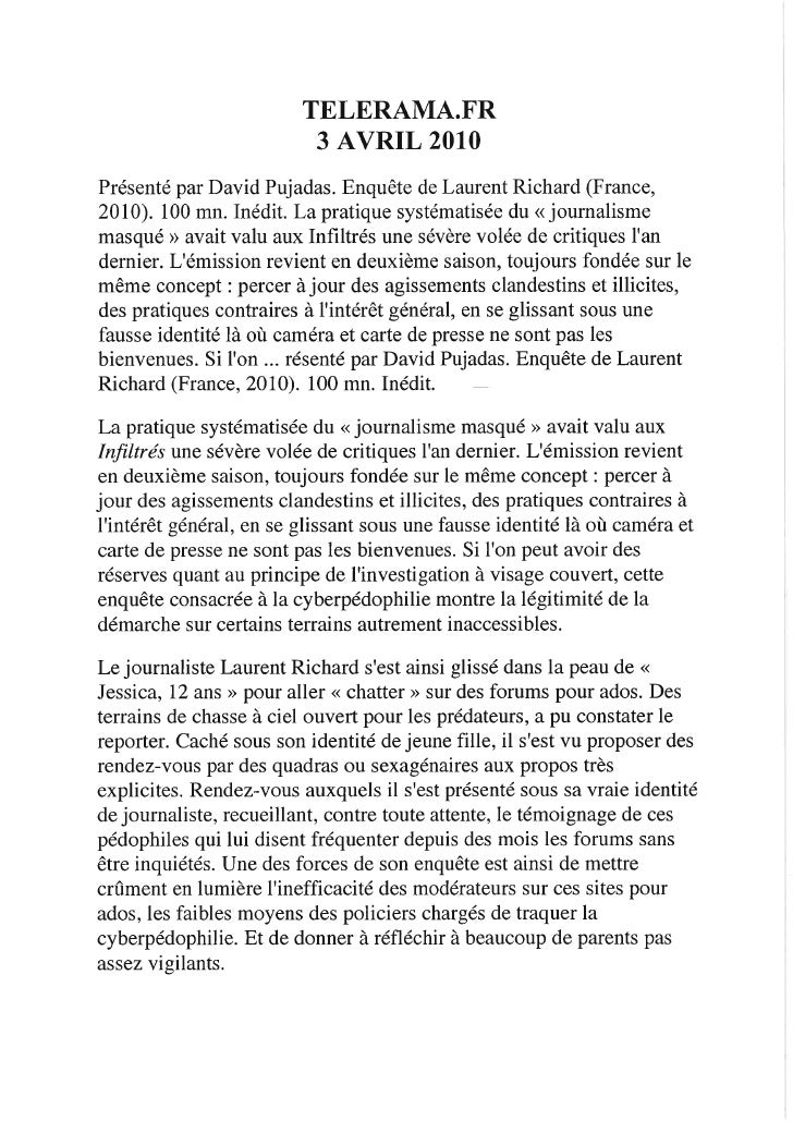 REVUE DE PRESSE DU 6 AVRIL 2010 (1)
