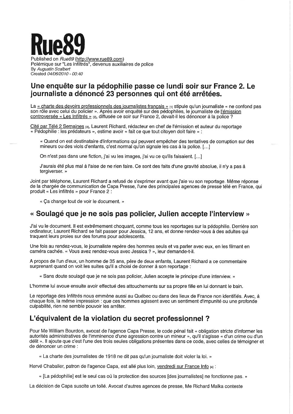 REVUE DE PRESSE DU 6 AVRIL 2010 (1)
