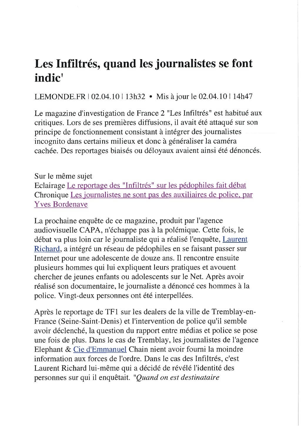 REVUE DE PRESSE DU 6 AVRIL 2010 (3)