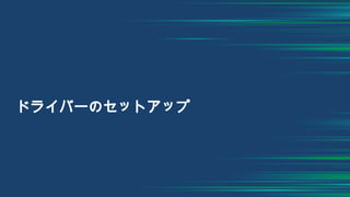 ドライバーのセットアップ
 