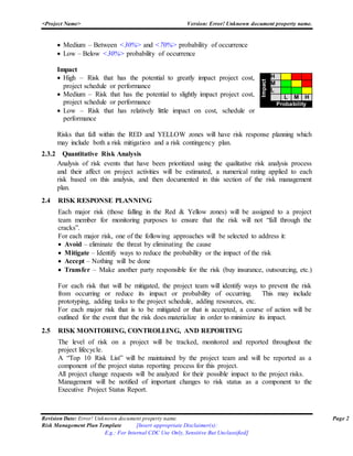 CDC Risk Mgmt Template | DOCX