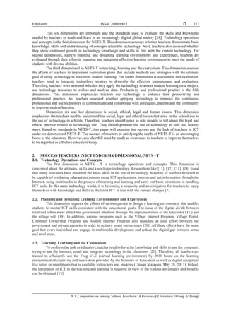 ICT Competencies among School Teachers: A Review of Literature | PDF