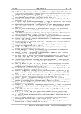 ICT Competencies among School Teachers: A Review of Literature | PDF