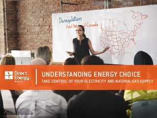 UNDERSTANDING ENERGY CHOICE
TAKE CONTROL OF YOUR ELECTRICITY AND NATURAL GAS SUPPLY
 