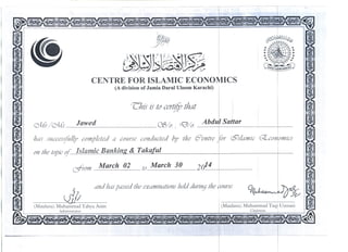 Certificate Centre of Islamic Economic