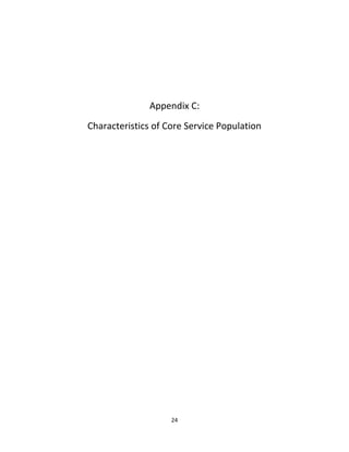 24
Appendix C:
Characteristics of Core Service Population
 