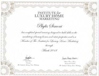 Luxury Institute Course Certification