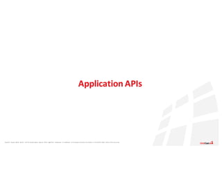 Apache®,	 Apache	 Ignite,	 Ignite®,	 and	the	 Apache	 Ignite	 logo	are	 either	 registered	 trademarks	 or	trademarks	 of	the	Apache	 Software	 Foundation	 in	the	United	 States	 and/or	other	countries.
Application	APIs
 