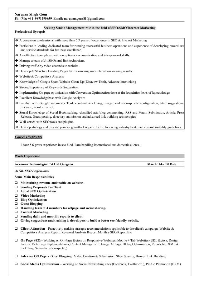 narayan resume
