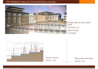 THE TERRACED LAKE and THE WATER WALLS                                                       8/16




                                                               Passage walkway to the central
                                                               island


                                                               Stone covering




                                       Terrace sections type            Water walls section type




© S T U D I O   APOSTOLI & ASSOCIATI
 