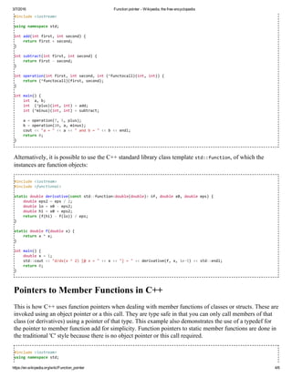 Function pointer - Wikipedia, the free encyclopedia | PDF