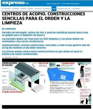 CENTRO DE ACOPIO GUAYAQUIL PARA DESECHOS DE CONSTRUCCION