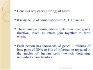 summarize the role of a genetic counselor. summarize the role of a genetic counselor.