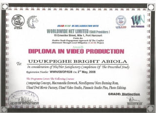 DIPLOMA VIDEO PRODUCTION