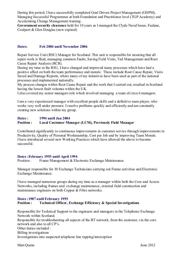 Management of change: faslane