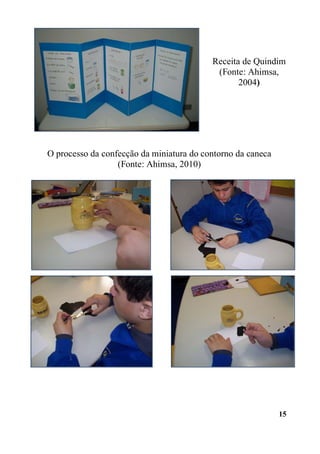15
O processo da confecção da miniatura do contorno da caneca
(Fonte: Ahimsa, 2010)
Receita de Quindim
(Fonte: Ahimsa,
2004)
 