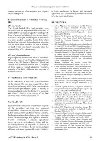 Effect of Remittance on Farmer’s Livelihood: A Case of Sundarbazar ...