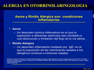 ALERGIA EN OTORRINOLARINGOLOGIA DRA. G.G. R. 