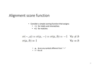 Alignment score function
20
 