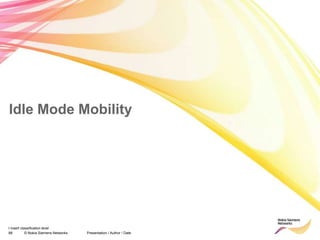 88 © Nokia Siemens Networks Presentation / Author / Date
I insert classification level
Idle Mode Mobility
 